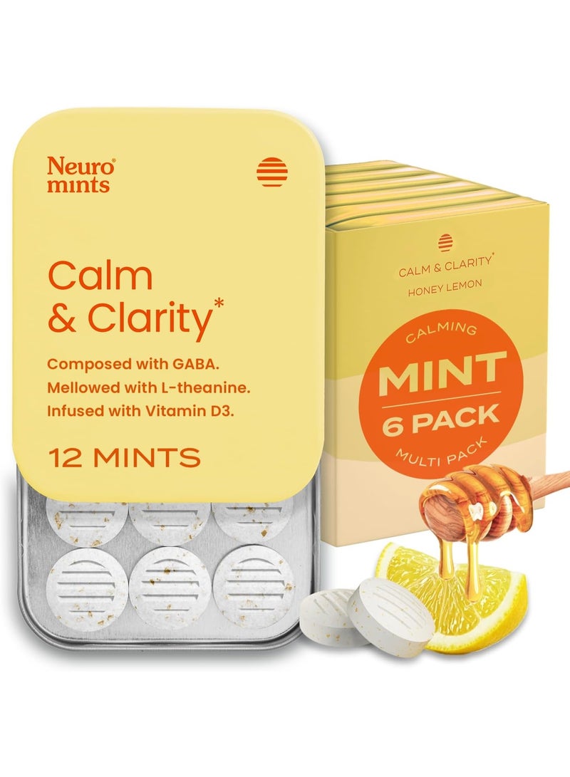 Neuro هدوء ووضوح، عسل ليمون، 6 عبوات، 12 قطعة لكل منها - Image 1